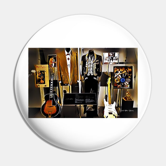 Stevie Ray Vaughan Exhibit - Family Style - Painting Pin by davidbstudios