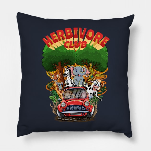 HERBIVORE CLUB Pillow by suryas