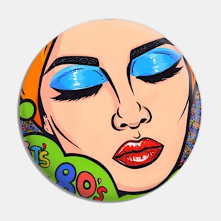 80s Comic Girl Pin