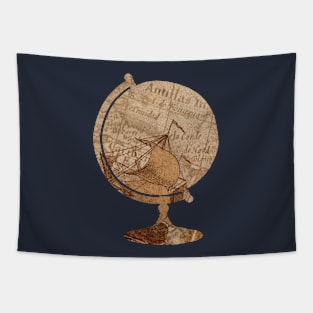 Globe map sticker Tapestry