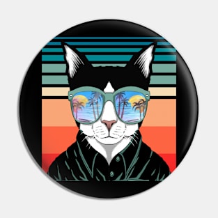 Cat Summer Pin