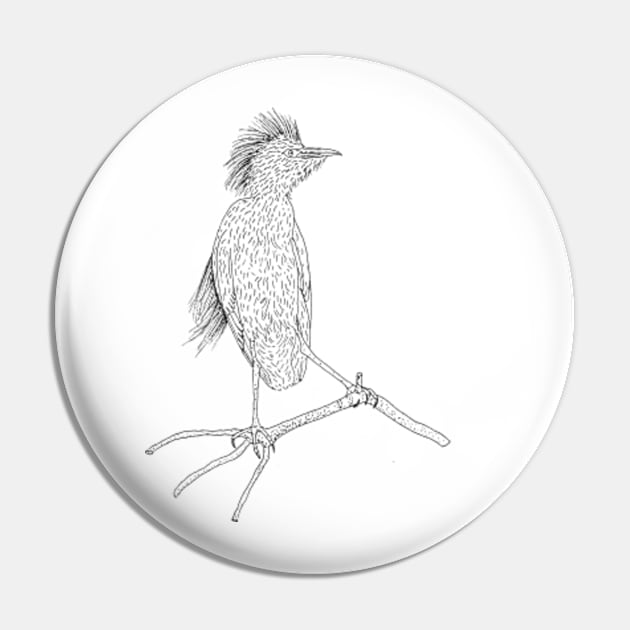 Western Cattle Egret Bird Pin by nuruveyik