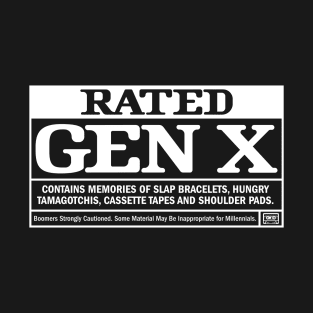 Rated Gen X: Retro Nostalgia - Slap Bracelets and Shoulder Pads T-Shirt