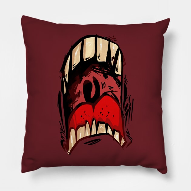 Scream of anger! Pillow by jamesweinreb