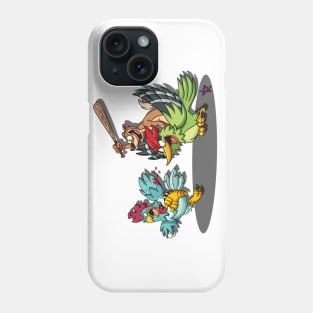 the Great Zombie Chicken Baseball Bat Race Phone Case