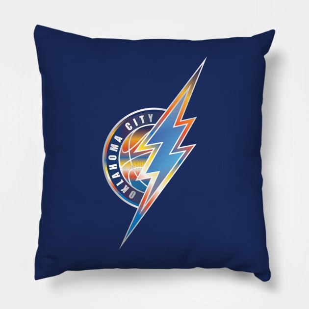 Oklahoma City Basketball Pillow by Nagorniak