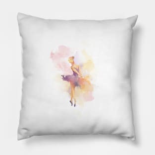 Watercolro ballet dancer Pillow