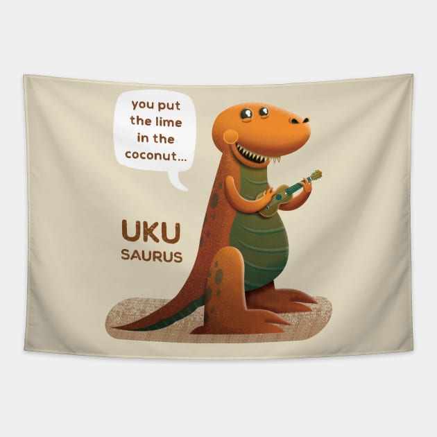 Ukusaurus Tapestry by Cfloresdesign