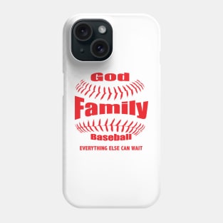 Christian Baseball Gift - God, Family Baseball Phone Case