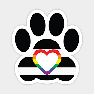 Pride Paw: LGBT Ally Pride Magnet