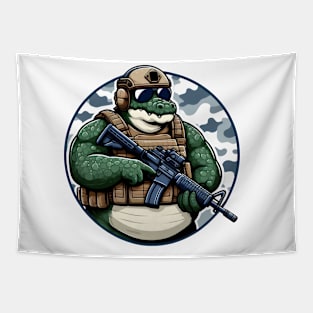 Tactical Crocodile Operator Tapestry