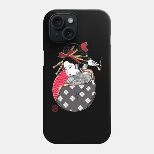 Tattooed geisha smoking Phone Case