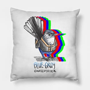 blue gray gnatcatcher bird Pillow