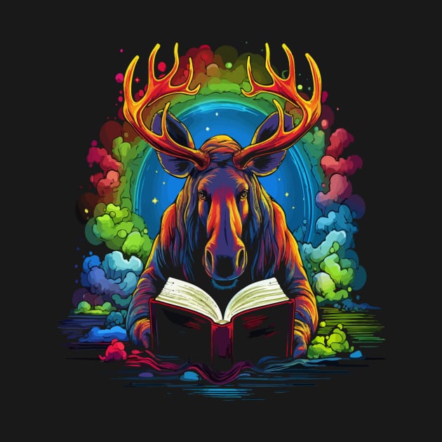 Moose Reads Book by JH Mart