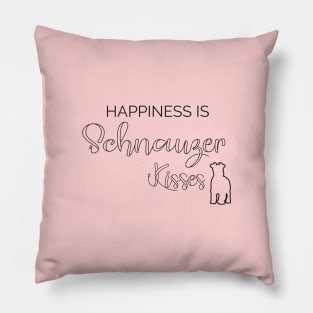 Happiness is Schnauzer Kisses T-Shirt, Schnauzer hoodie, I love Schnauzers Dog, Schnauzer lover gift Pillow