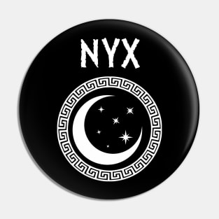 Nyx Greek Goddess of Night Symbol Pin