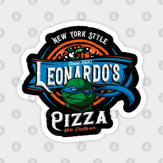 Leonardo's New York Style Pizza Magnet by Alema Art