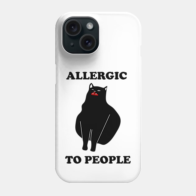 Allergic to people Phone Case by Schioto