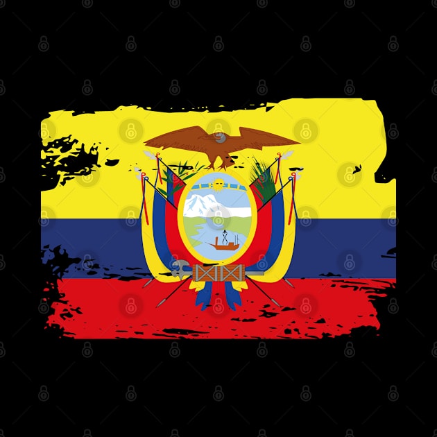 Official Ecuador Flag Ecuadorean Country Pride Vintage by HeroGifts