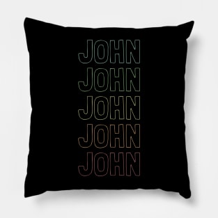 John Name Pattern Pillow