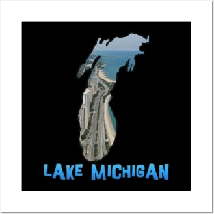 Michigan Lake Magnet, Wave Art, Mitten, Wave Art