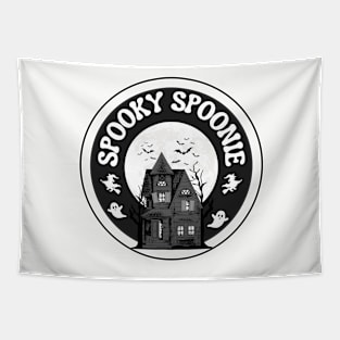 Spooky Spoonie Haunted House Tapestry