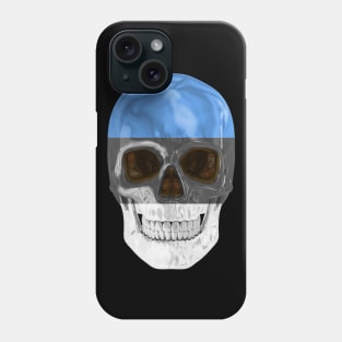 Estonia Flag Skull - Gift for Estonian With Roots From Estonia Phone Case