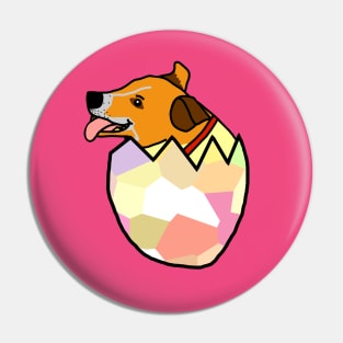 Jack Russell Hatches from Easter Egg Pin