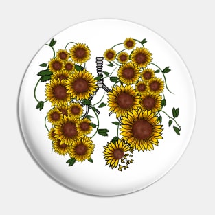 Sunflower lungs Pin