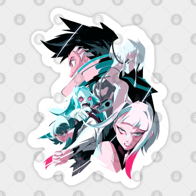 Characters Of Cyberpunk Edgerunners Anime Sticker for Sale by justwish