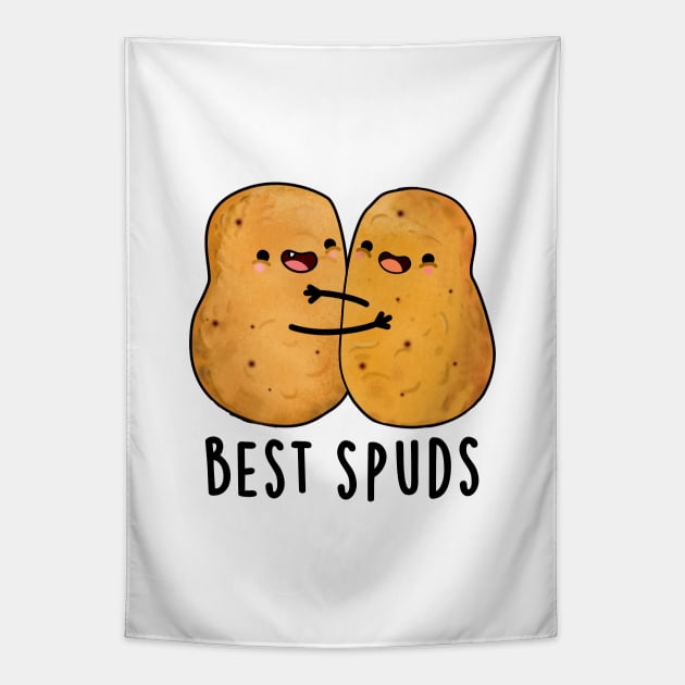 Best Spuds Cute Best Buddies Potato Pun Tapestry by punnybone