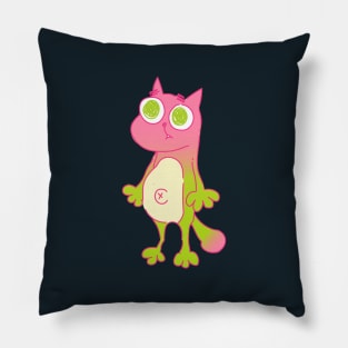 Big Hand Cat Minimalistic Pillow