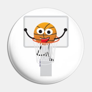 Cute Smiling Basketball Pin