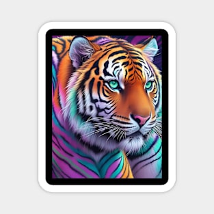 Tiger Tie Dye Pattern Magnet