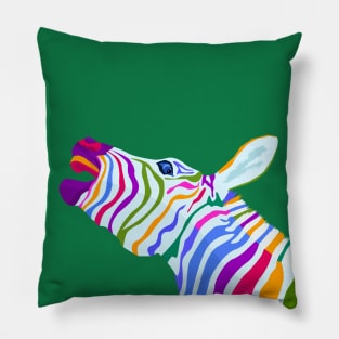 Zebra Head Pop Art Pillow