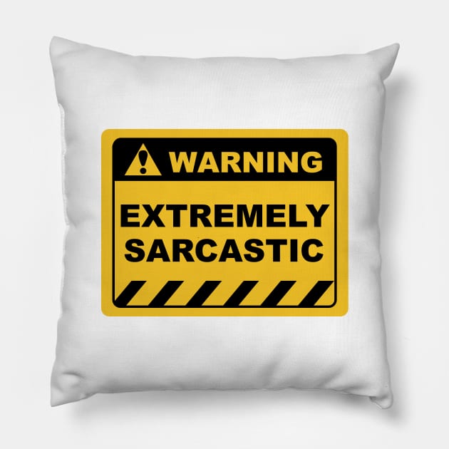 Funny Human Warning Labels Sarcastic Pillow by Color Me Happy 123