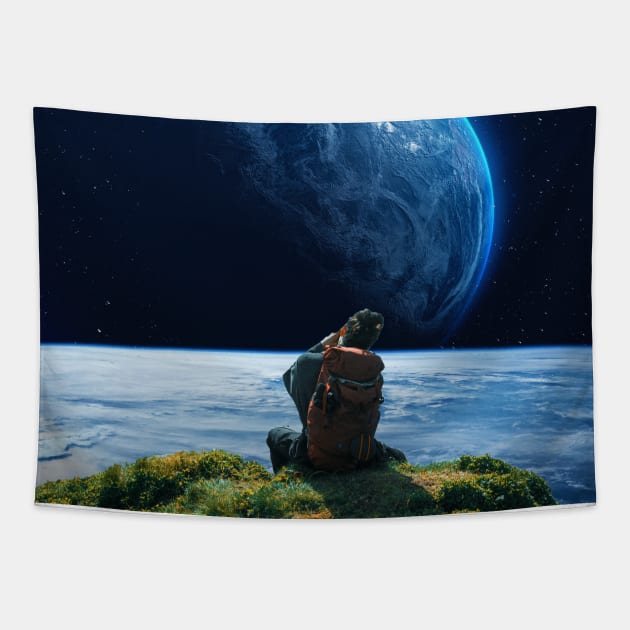 THE BACKPACKER. Tapestry by LFHCS