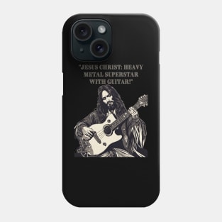 JESUS MEME - Jesus Christ Heavy Metal Guitar Art Phone Case