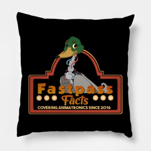 Fastpass Facts Classic Walt Logo Pillow