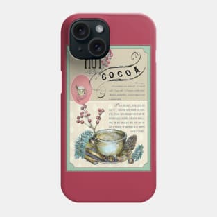 Old Fashioned Hot Cocoa recipe - Retro Christmas Phone Case