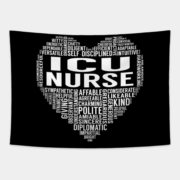 Icu Nurse Heart Tapestry by LotusTee