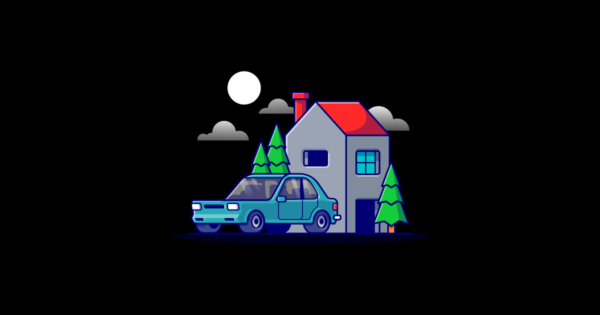 House And Car Cartoon House And Car Cartoon TShirt TeePublic