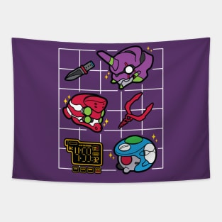 Evangelion Kawaii EVA Units Tapestry