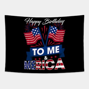 It's My Birthday July 4th American Independence Day Tapestry