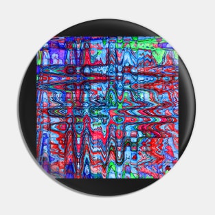 Pop Waves Modern Digital Abstract Pin