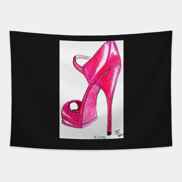 Red Stiletto Tapestry by lorgh