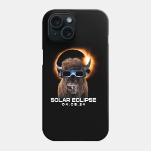 Solar Eclipse Bison: Bold Tee Celebrating the Spirit of America Phone Case