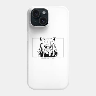 Anime Manga Neko Cat Girl Aesthetic Kawaii Japanese Otaku White Phone Case