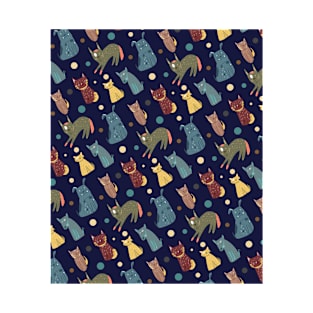 Dogs and Cats Animal Patterns T-Shirt