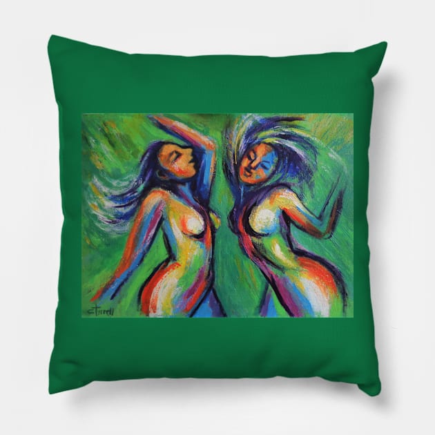 Dance Colours and Nature 1 Pillow by CarmenT